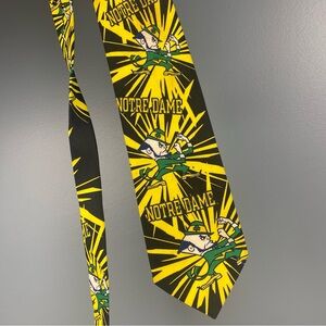 University Of Notre Dame Fighting Irish Leprechaun Mascot Neck Tie VTG 1998